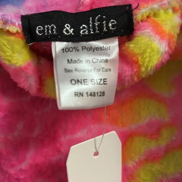 NWT em & alfie robe with hood and pockets “OVER IT.” - Picture 6 of 10